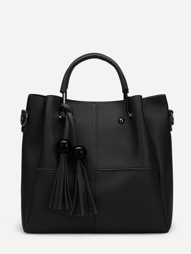 Tassel Charm Tote Bag 3pcs-accessories-Des Mess