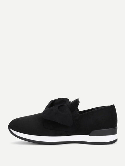 Bow Decorated Low Top Sneakers-shoes-Des Mess