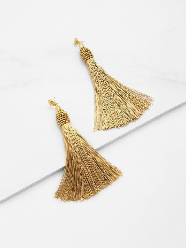 Tassel Statement Drop Earrings-jewelry-Des Mess