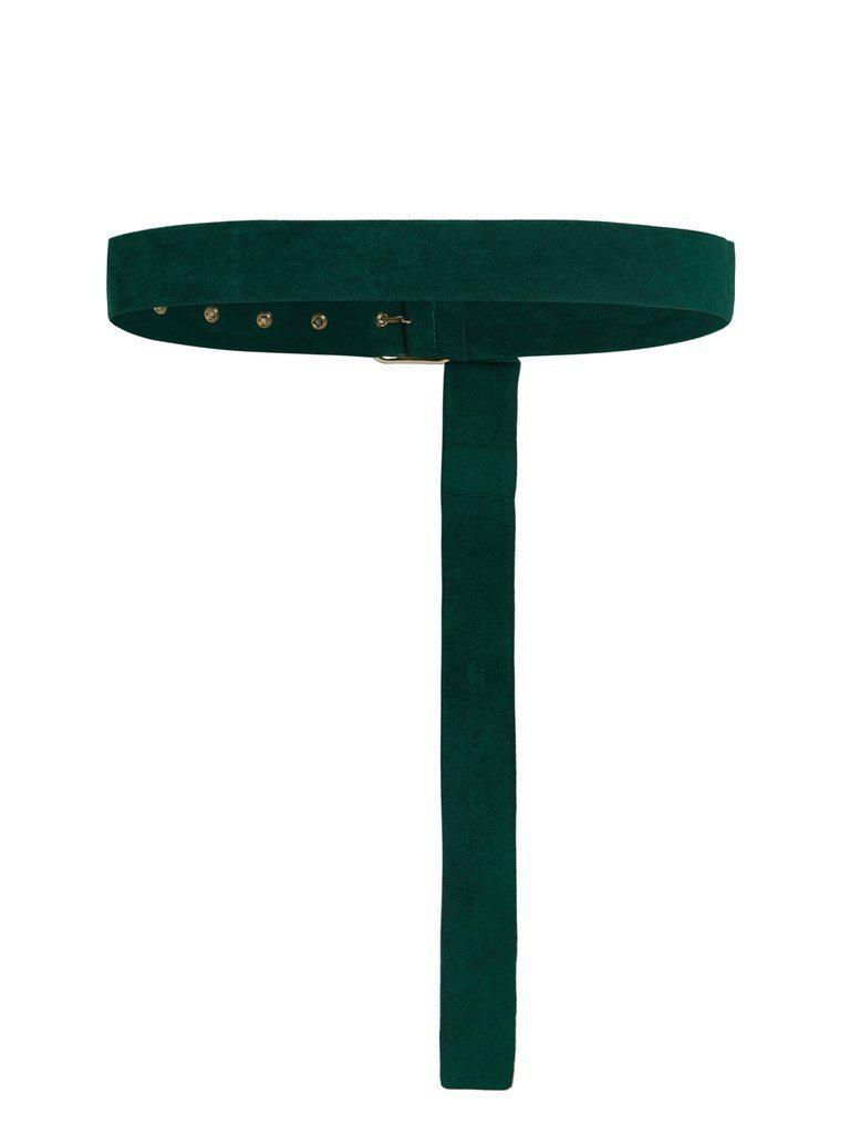 Square Buckle Eyelet Suede Belt-accessories-Des Mess
