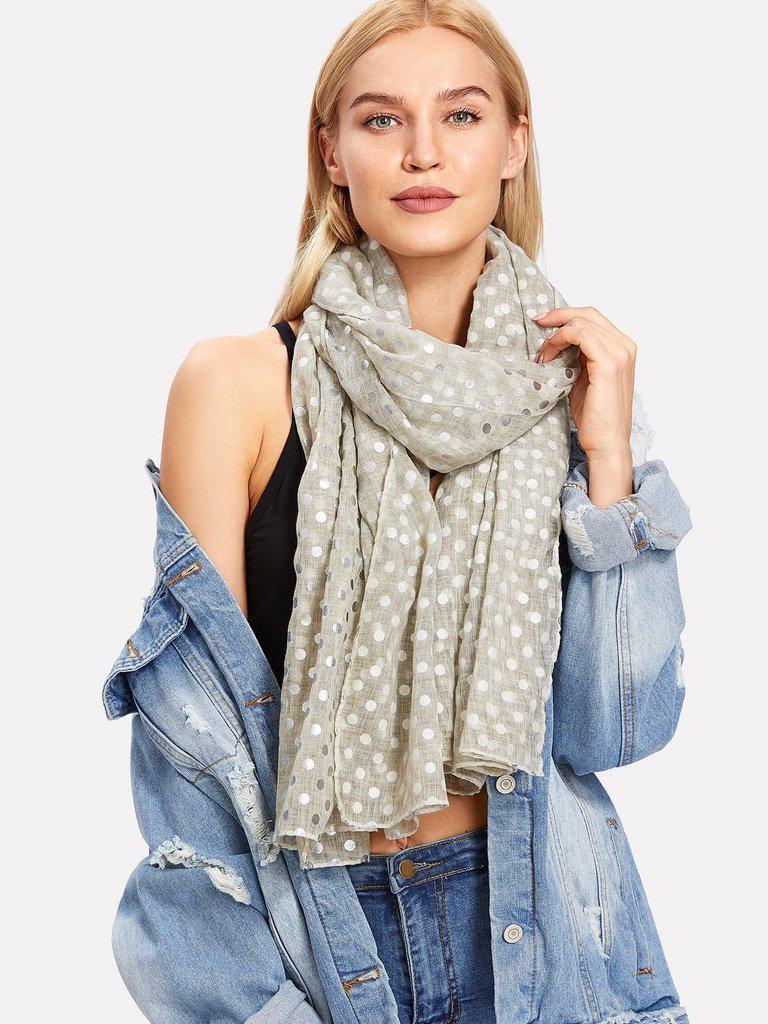 Polka Dot Scarf-accessories-Des Mess