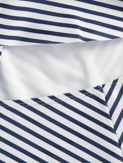 Striped Flounce Swimsuit-swimwear-Des Mess