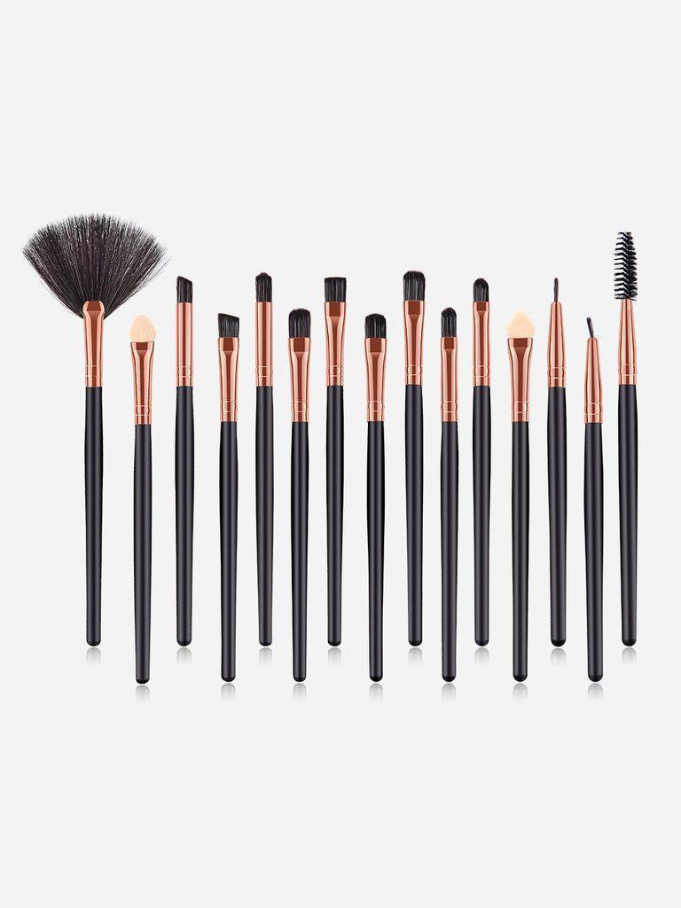Fan Shaped Makeup Brush 15pcs-makeup-Des Mess