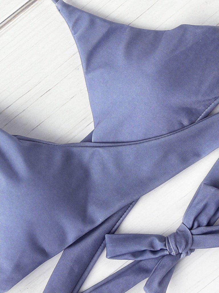 Halter Wrap Bikini Set--Des Mess