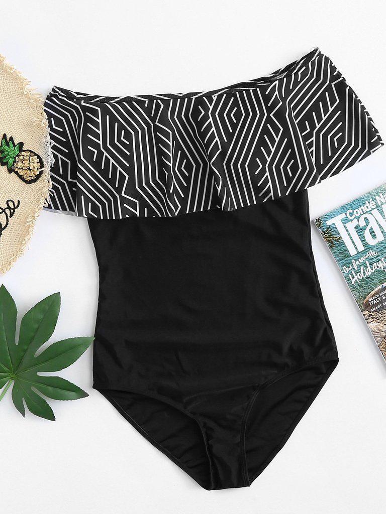 Off The Shoulder Swimsuit-swimwear-Des Mess