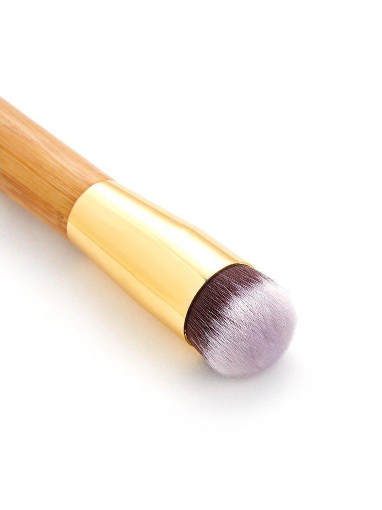 Wood Handle Double Head Makeup Brush--Des Mess