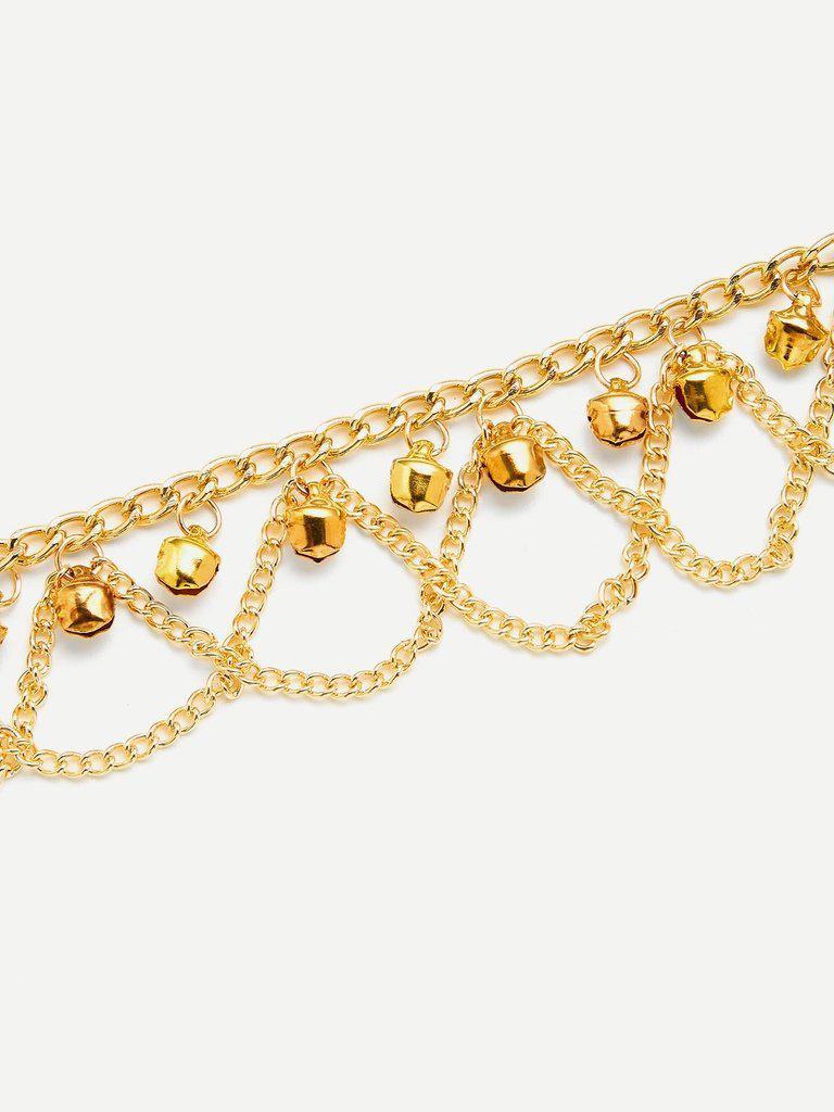 Bells Charm Layered Chain Anklet-jewelry-Des Mess