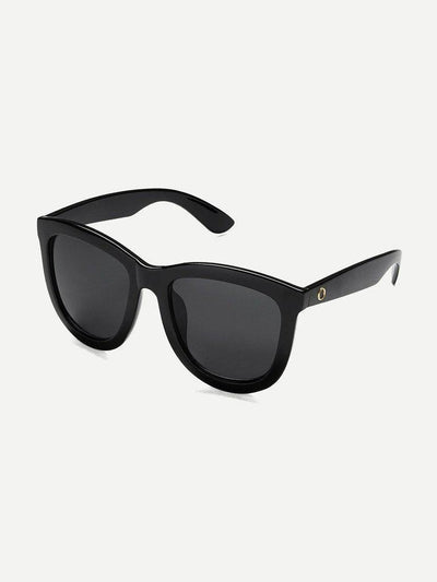 Metal Ring Detail Mirror Lens Sunglasses-accessories-Des Mess