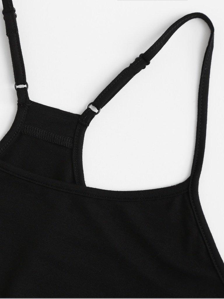Y-Back Striped Sports Bra & Panty Lingerie Set-sportswear-Des Mess