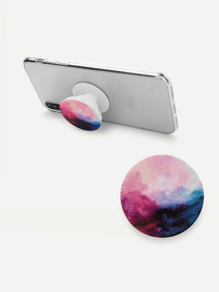 Watercolor Round Gasbag Phone Holder-others-Des Mess