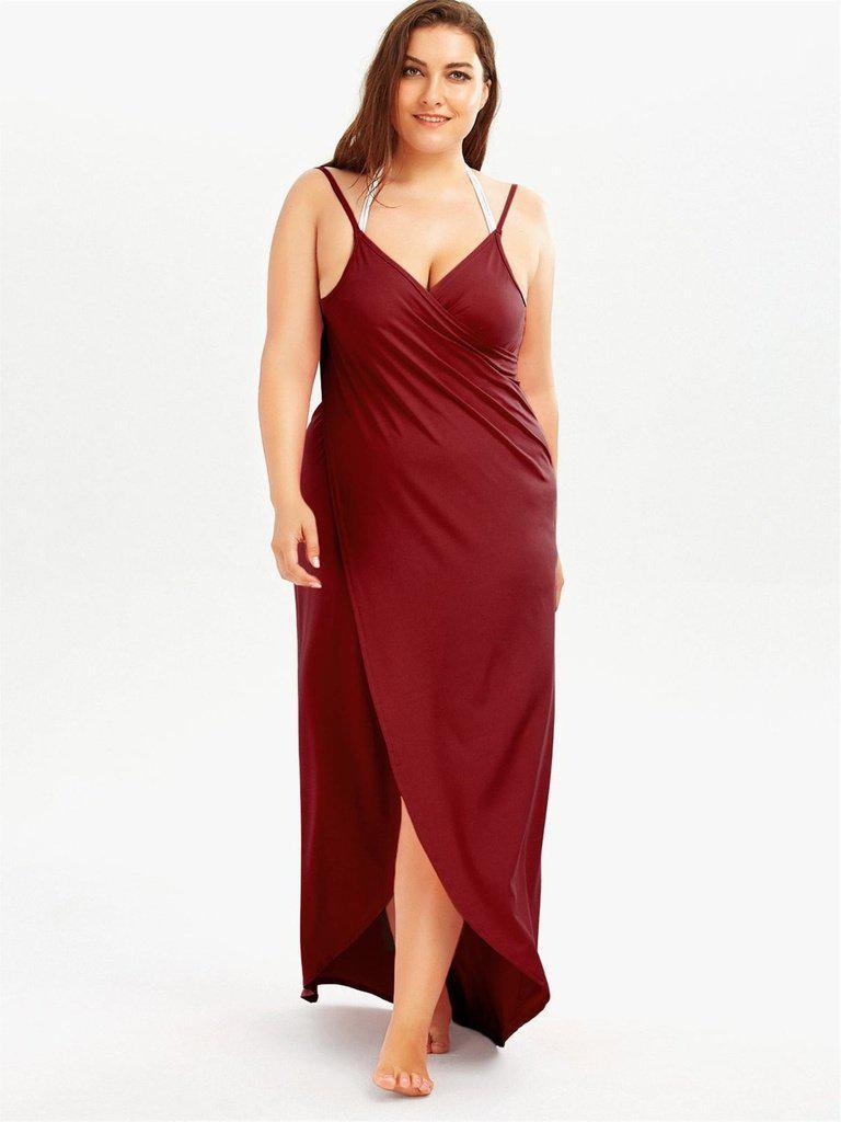 Wrap Spaghetti Straps Cover Up-swimwear-Des Mess