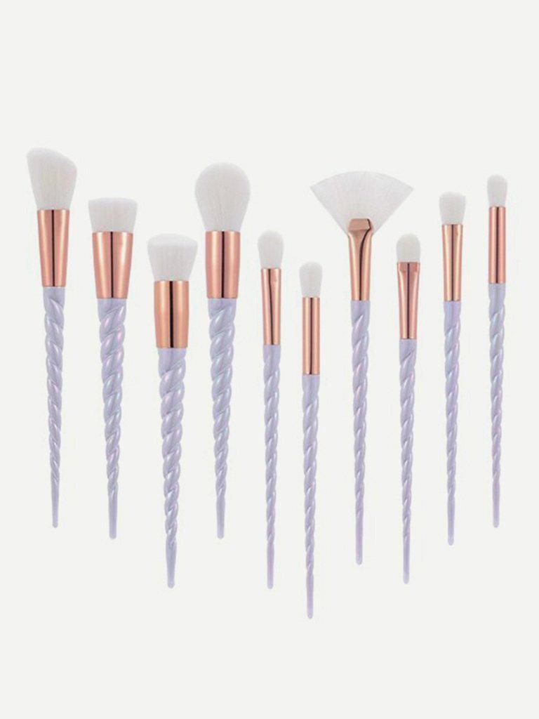 Screw Handle Design Makeup Brush Set 10Pcs-makeup-Des Mess