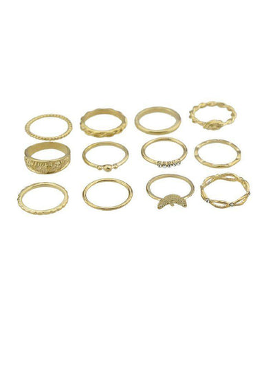 12Pcs/Set Knuckle Ring Set-jewelry-Des Mess