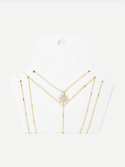 Layerd Chain Body Harness With Necklace-jewelry-Des Mess