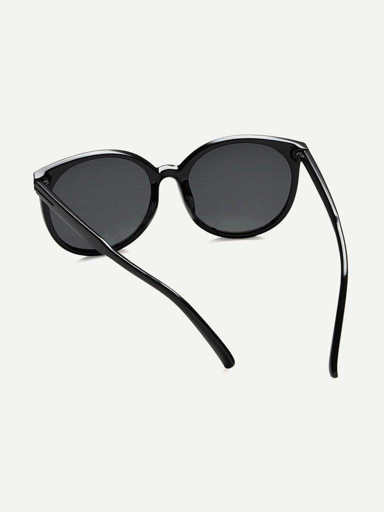 Black Cat Eye Reflective Lenses Sunglasses-accessories-Des Mess