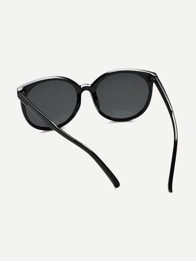 Black Cat Eye Reflective Lenses Sunglasses-accessories-Des Mess