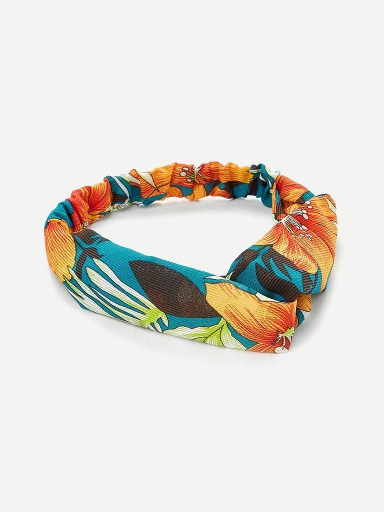 Jungle Print Twist Headband-hair-Des Mess