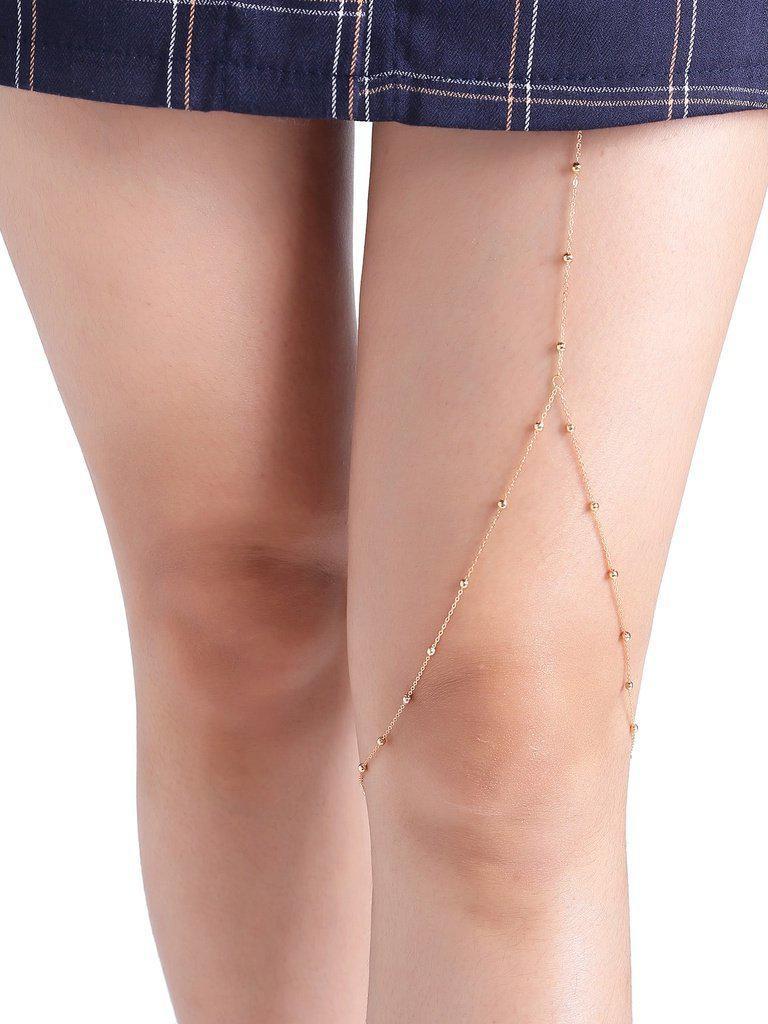 Gold Beaded Detail Thigh Chain-jewelry-Des Mess