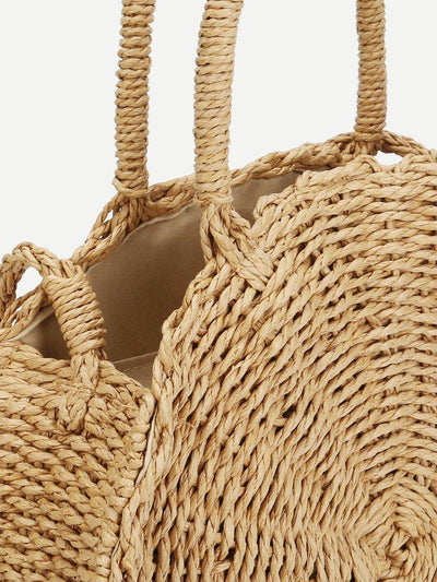 Round Straw Tote Bag-accessories-Des Mess