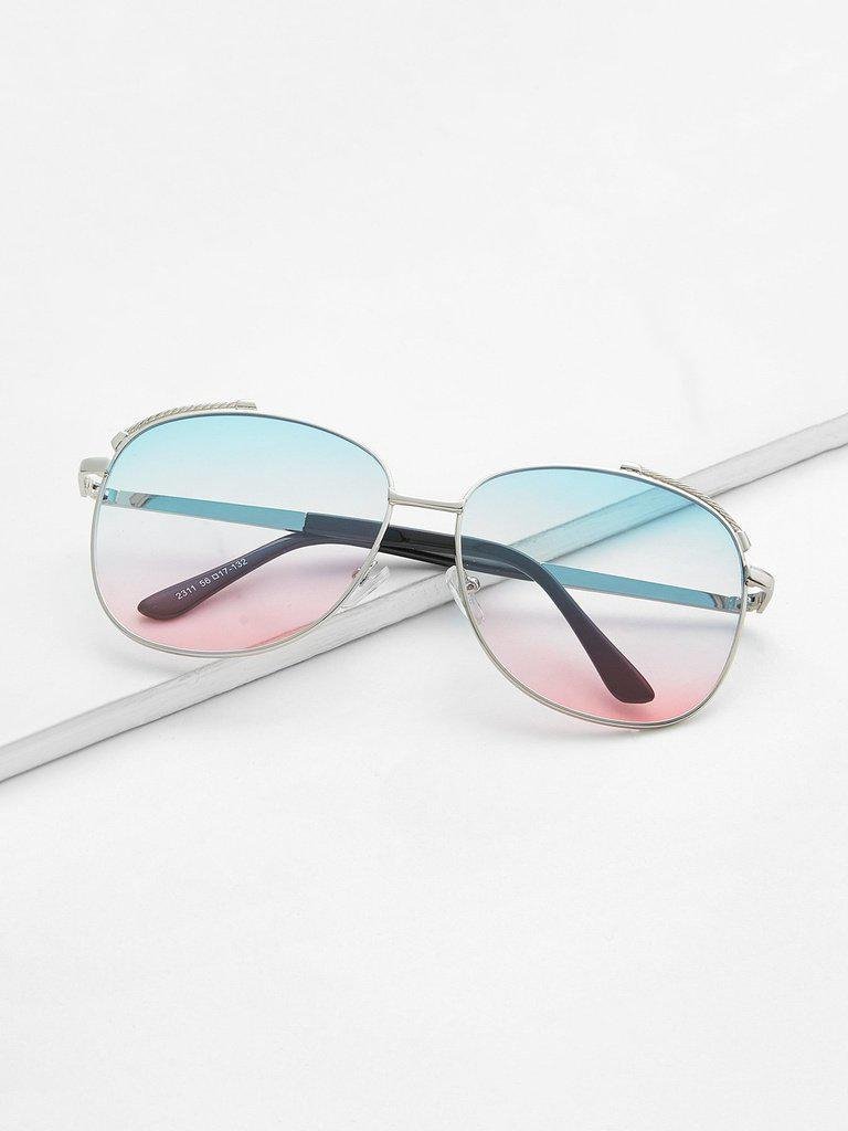 Ombre Lens Aviator Sunglasses-accessories-Des Mess