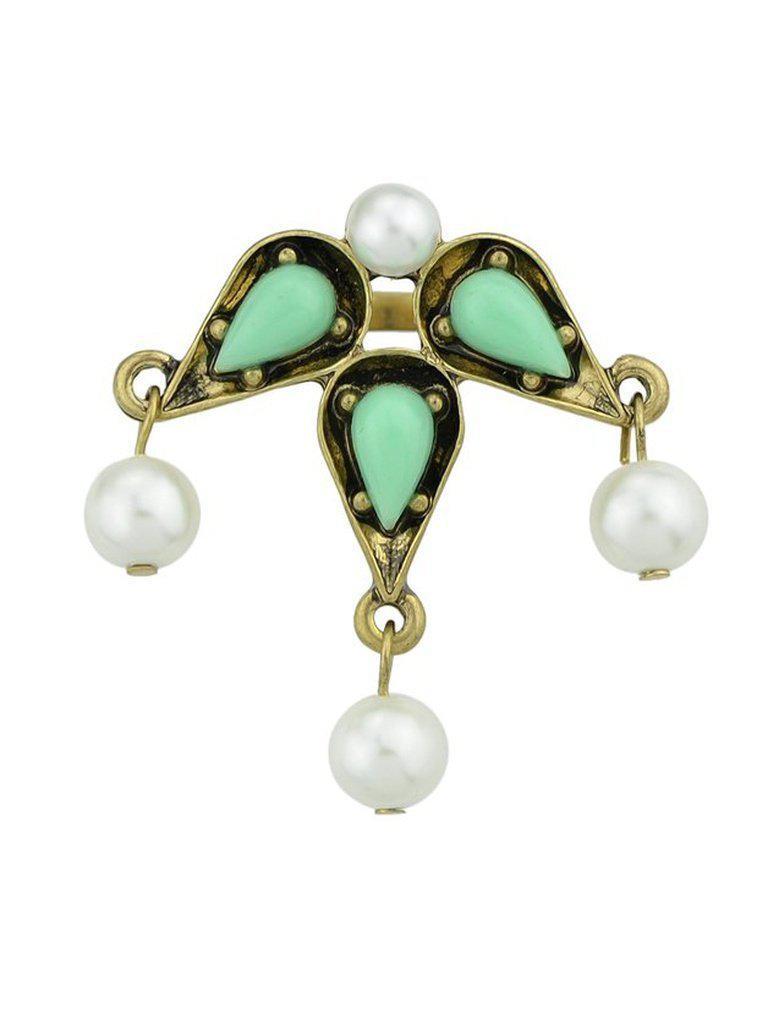 Green Pearl Gemstone Ring-jewelry-Des Mess