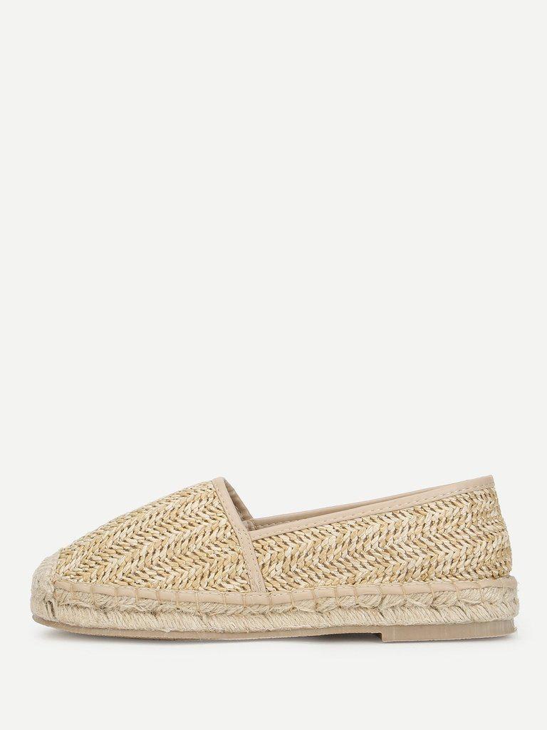Cap Toe Espadrille Flats-shoes-Des Mess