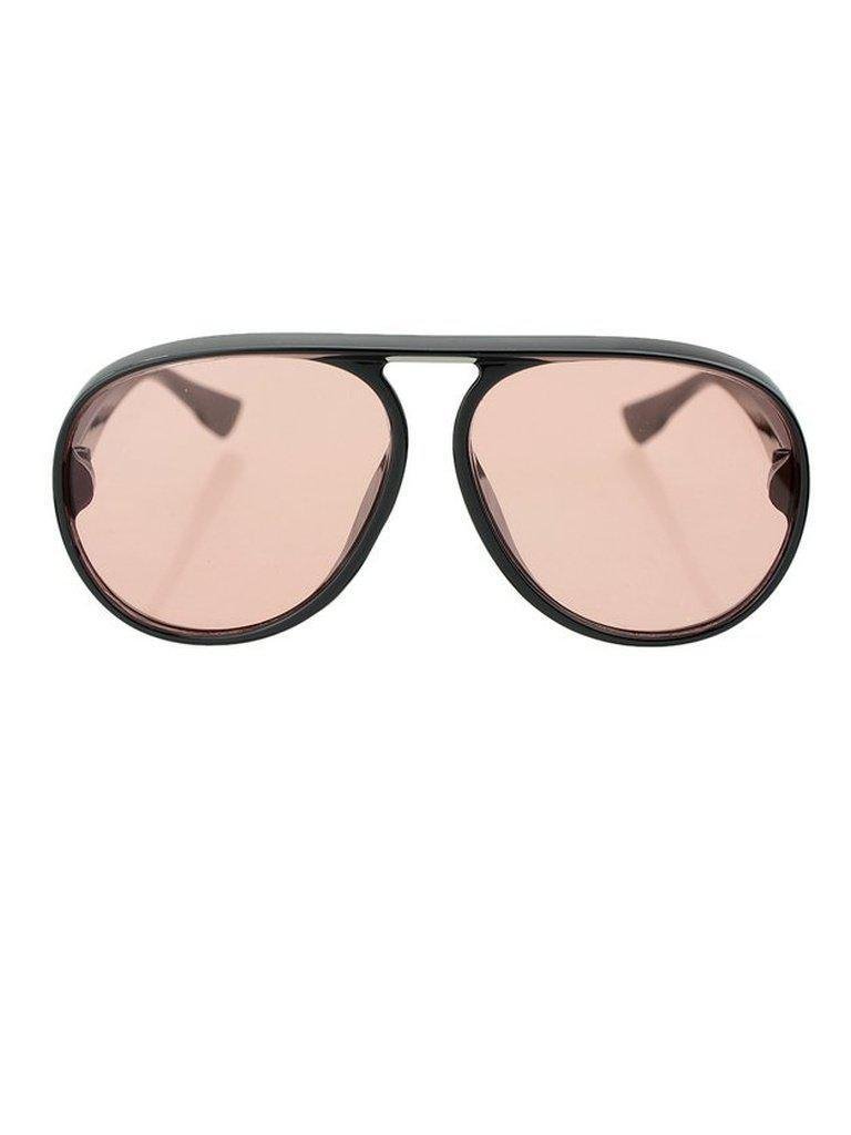 Pink Large Frame Thick Side Sunglasses-accessories-Des Mess