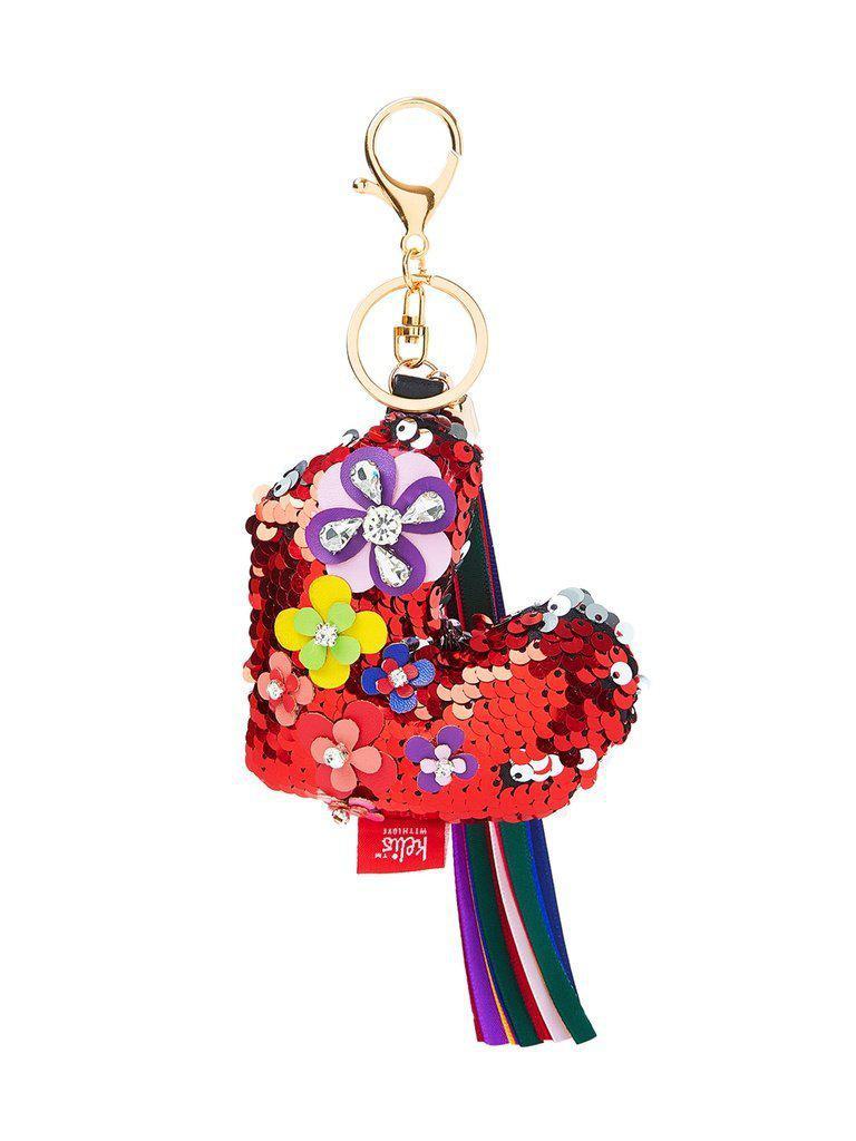 Sequin Heart Keychain With Tassel-others-Des Mess