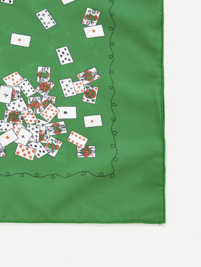 Card Print Bandana Scarf-accessories-Des Mess