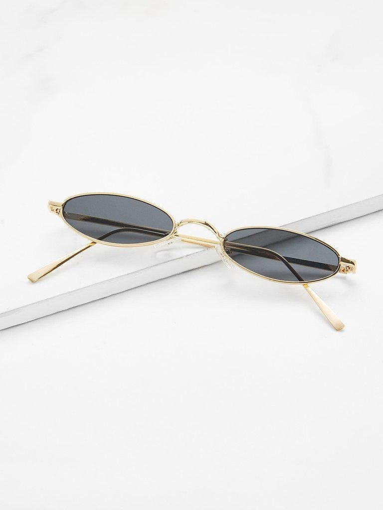 Metal Frame Flat Lens Sunglasses-accessories-Des Mess