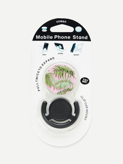 Tropical Print Round Gasbag Phone Holder-others-Des Mess