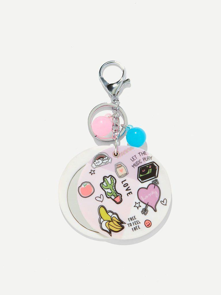 Random Color Ball Cartoon Round Keychain-others-Des Mess