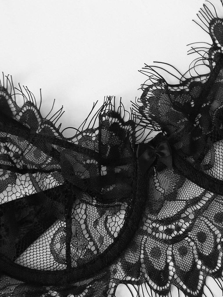 Eyelash Lace Lingerie Set-lingerie-Des Mess