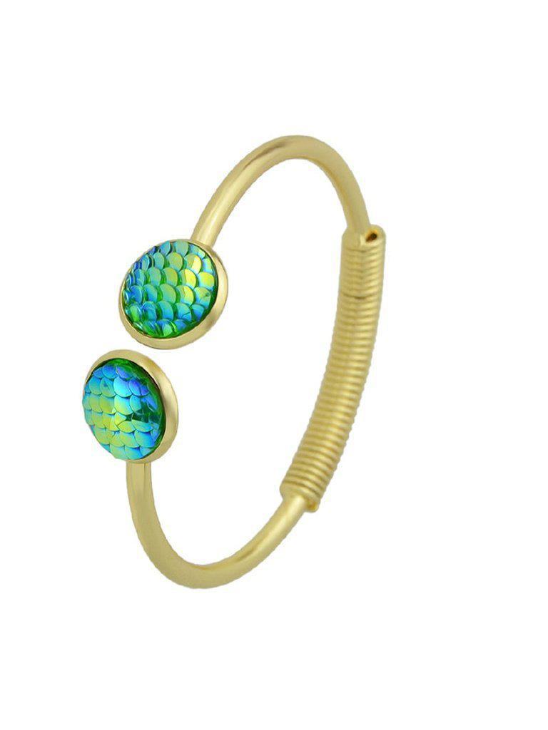 Green Mermaid Scales Love Bracelets--Des Mess