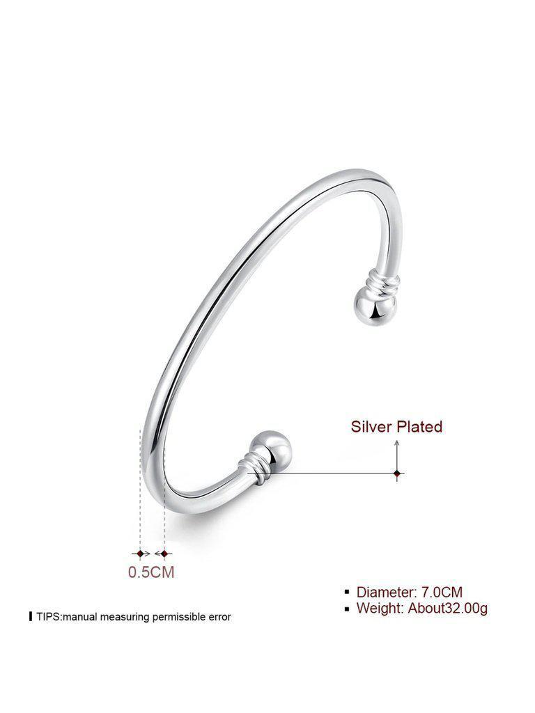 Metal Ball Design Smooth Bangle--Des Mess