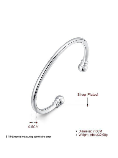 Metal Ball Design Smooth Bangle--Des Mess