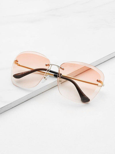 Rimless Tinted Lens Sunglasses-accessories-Des Mess