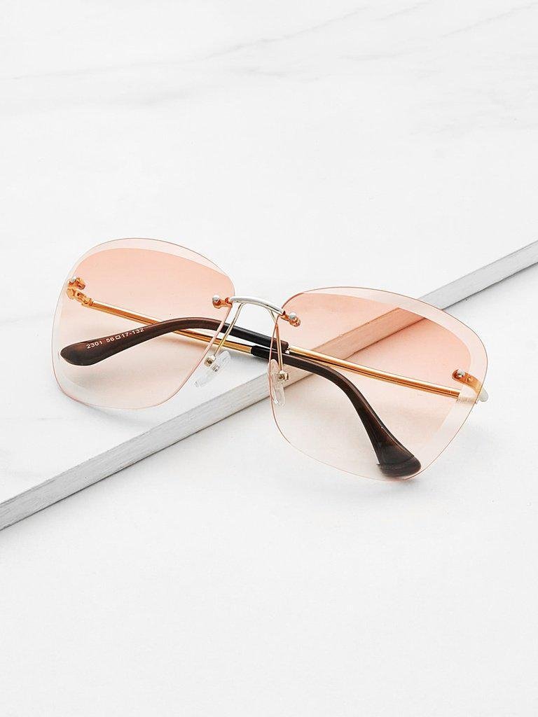 Rimless Tinted Lens Sunglasses-accessories-Des Mess