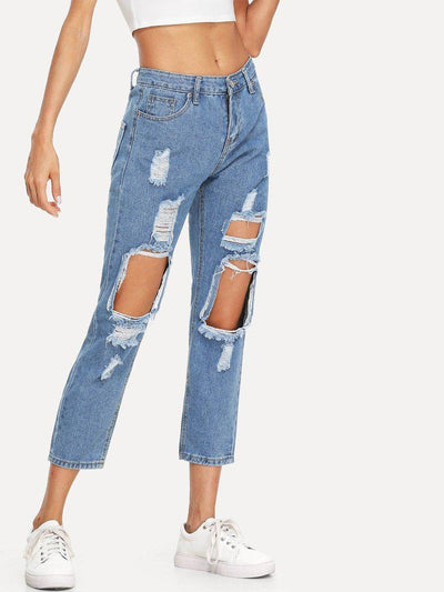 Extreme Distressing Jeans-bottom-Des Mess