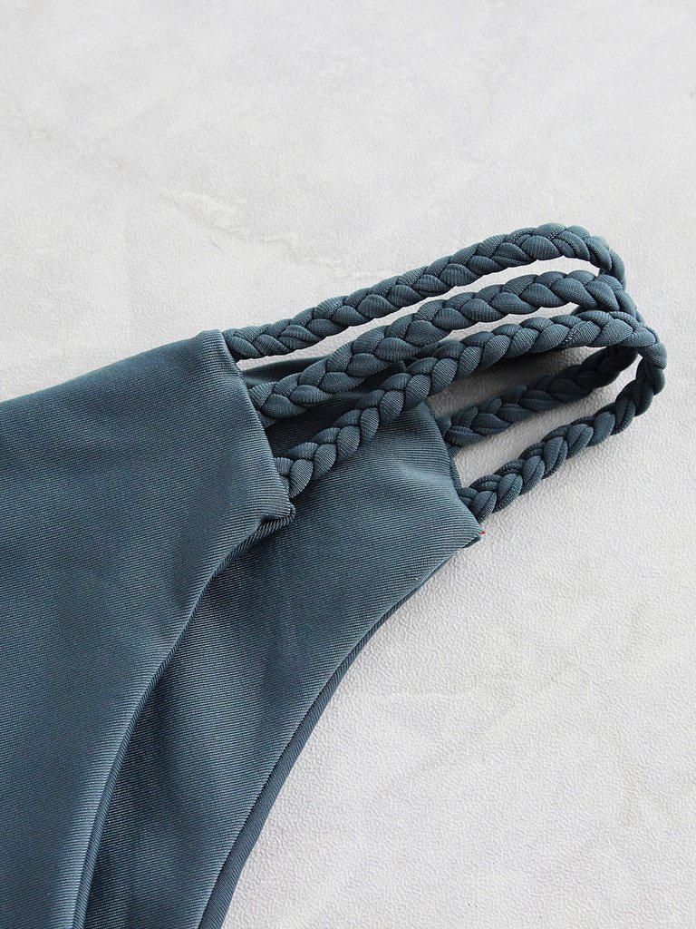 Braided Strap Ladder Cutout Bikini Set-swimwear-Des Mess