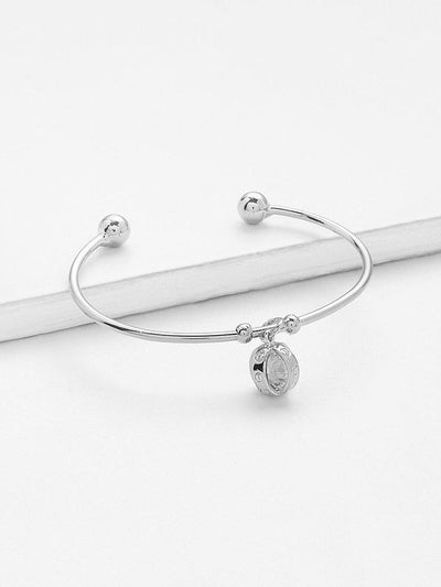 Charm Detail Cuff Bangle-jewelry-Des Mess