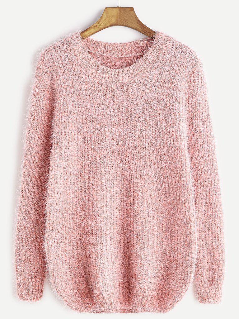 Fuzzy Chunky Knit Sweater-outerwear-Des Mess