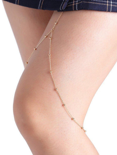 Gold Beaded Detail Thigh Chain-jewelry-Des Mess
