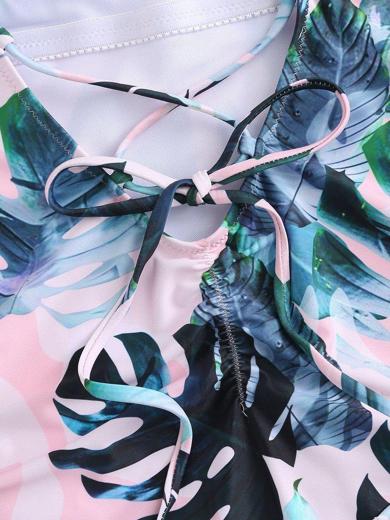 Tropical Print Swimsuit-swimwear-Des Mess