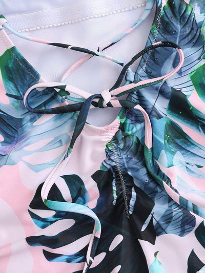 Tropical Print Swimsuit-swimwear-Des Mess