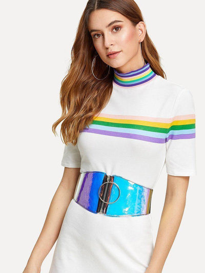 Iridescence Zipper Up Belt-accessories-Des Mess