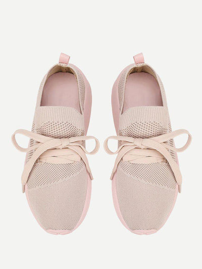 Knitted Laser Out Sneakers-shoes-Des Mess