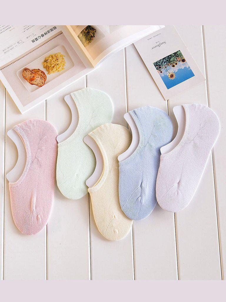Plain Invisible Socks 5Pairs-accessories-Des Mess