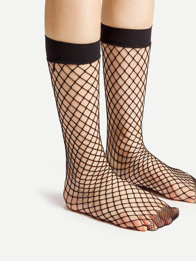 Fishnet Ankle Socks 3 Pairs-accessories-Des Mess