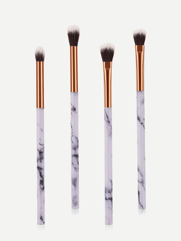 Marble Handle Makeup Brush 4pcs-makeup-Des Mess